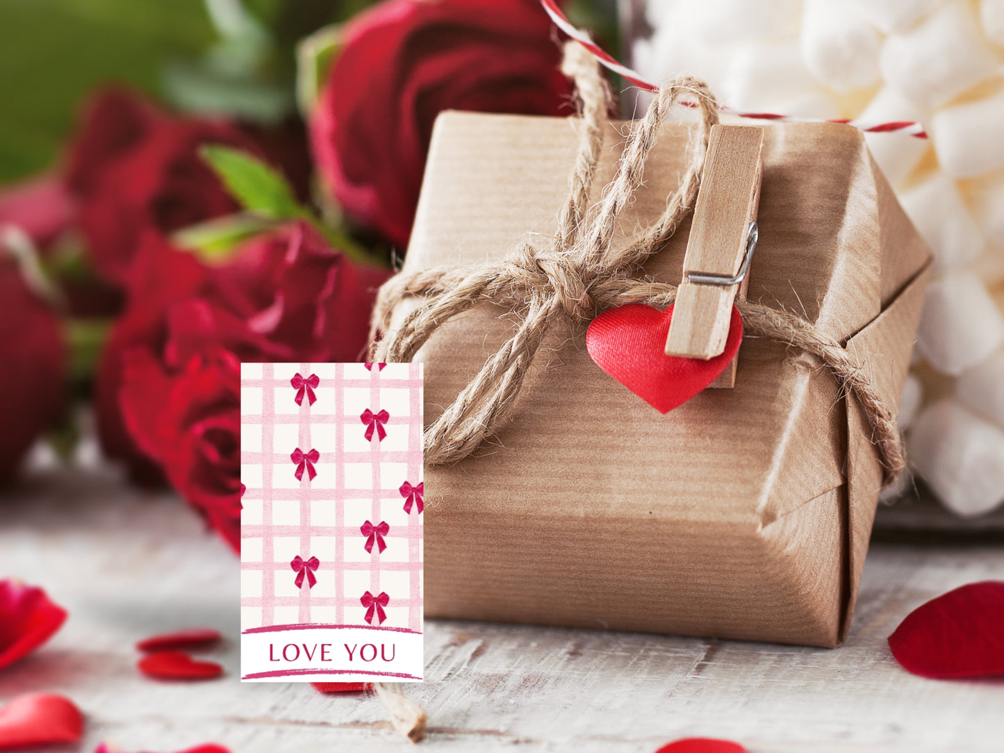 Valentine Coquette Cookie Gift Tag