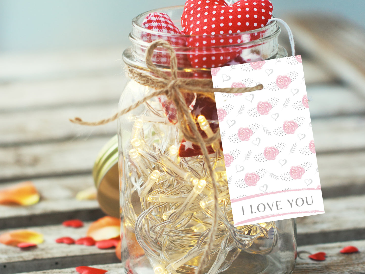 Roses - I Love You Cookie Gift Tag