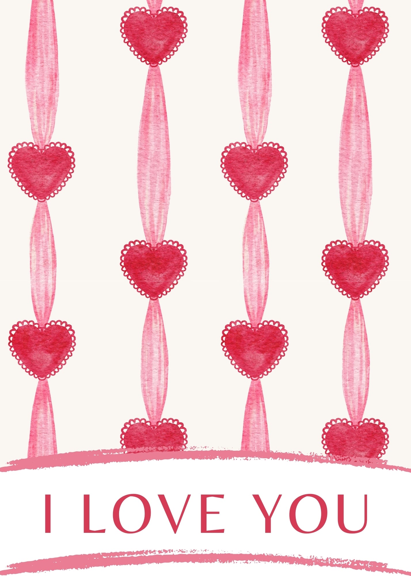 Pink Ribbons - Coquette - Cookie Card