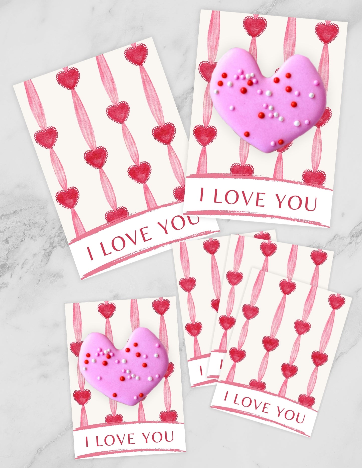 Pink Ribbons - Coquette - Cookie Card