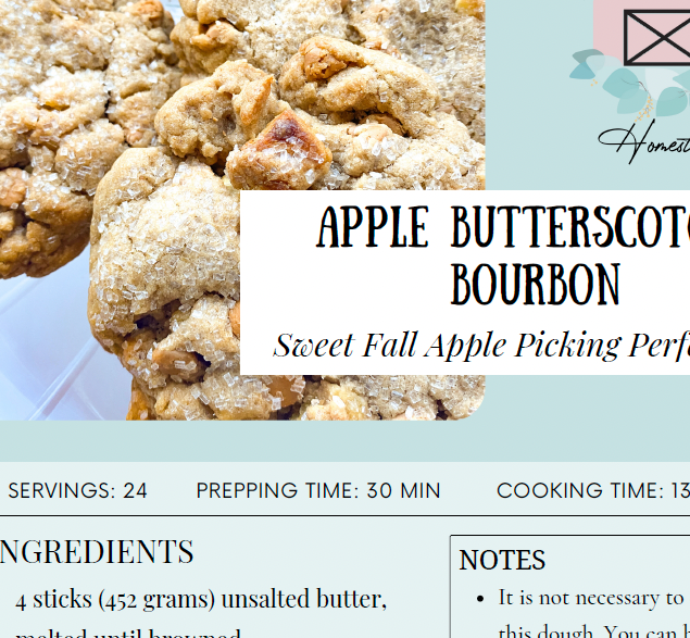 Apple Butterscotch Bourbon Cookie Marketing Bundle