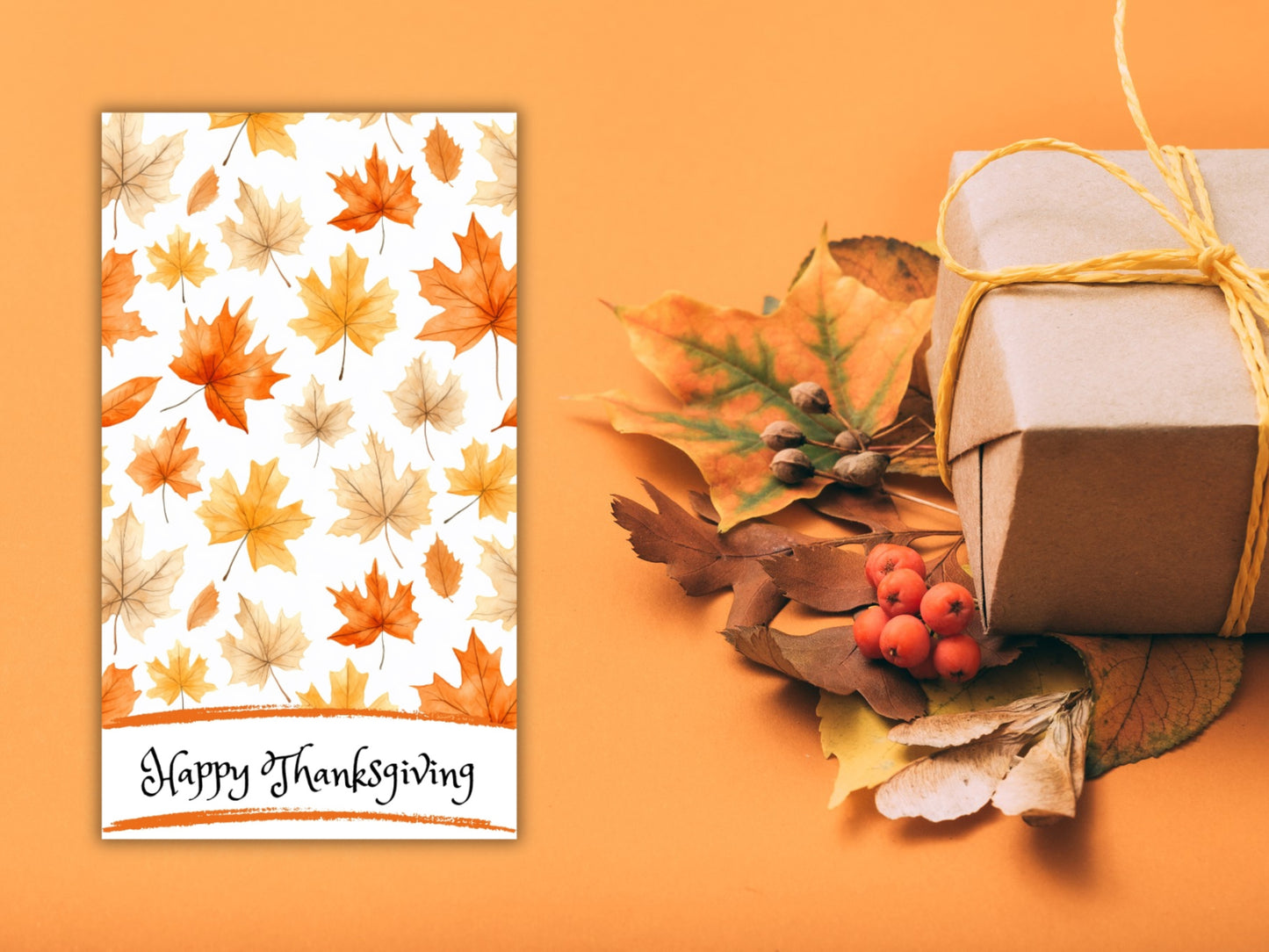 Happy Thanksgiving Cookie Card