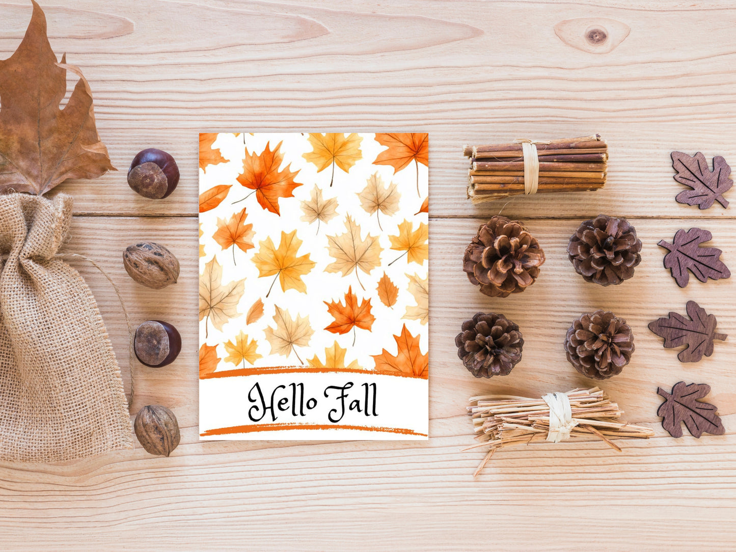 Hello Fall Cookie Card