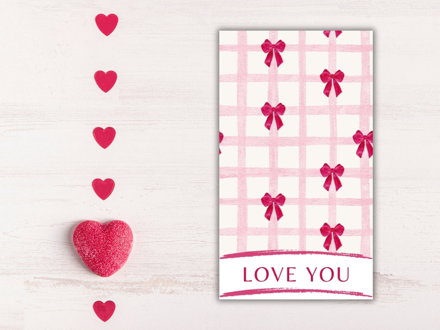 Pink Coquette - Valentine's Day - Cookie Card (Copy)