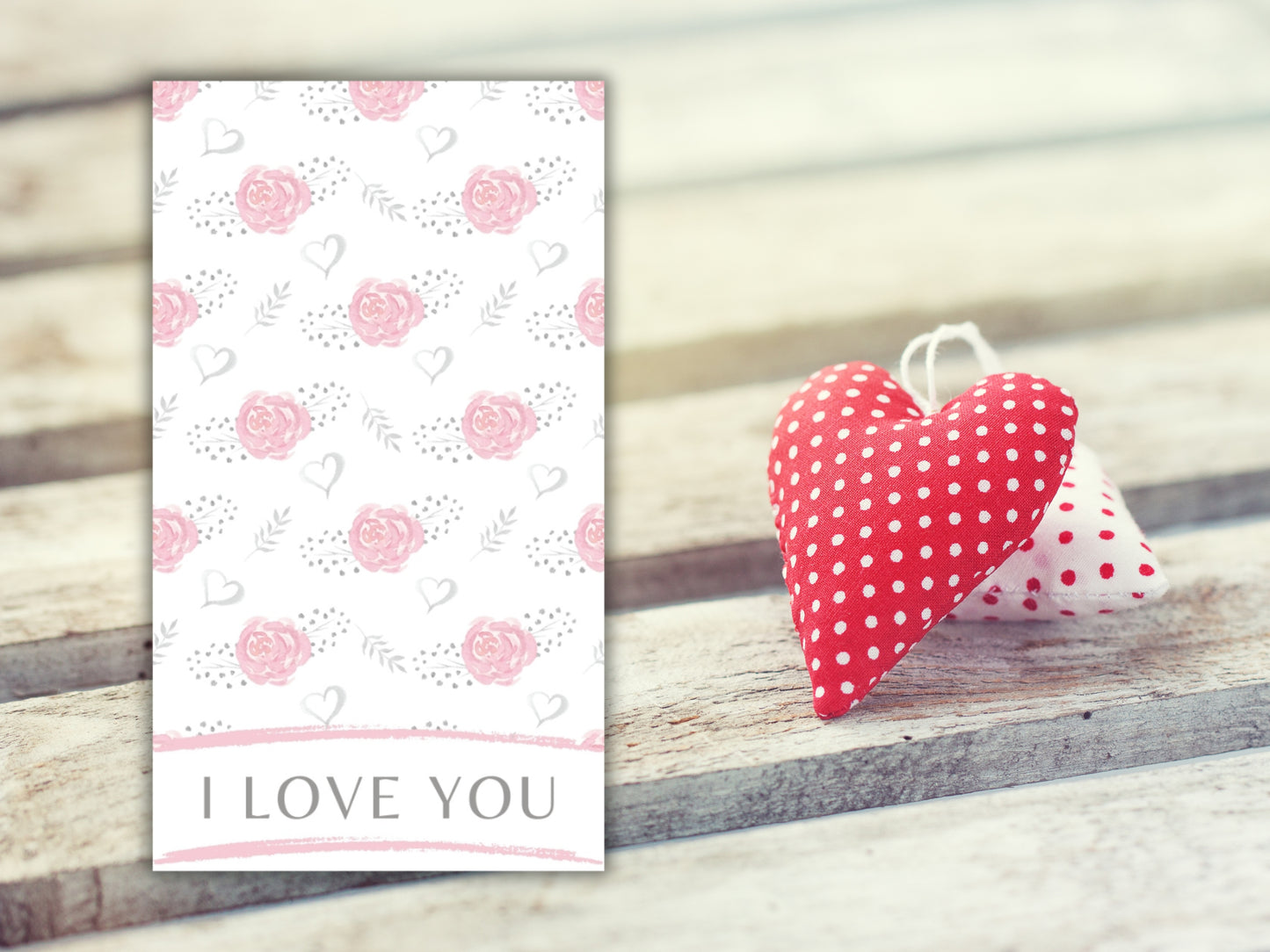 I Love You - Roses - Cookie Card