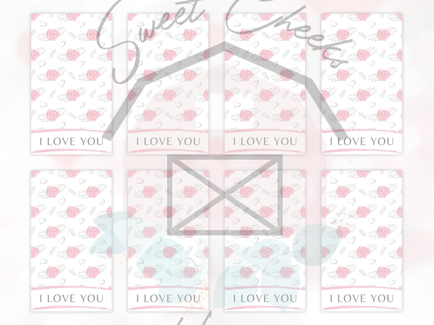 Roses - I Love You Cookie Gift Tag