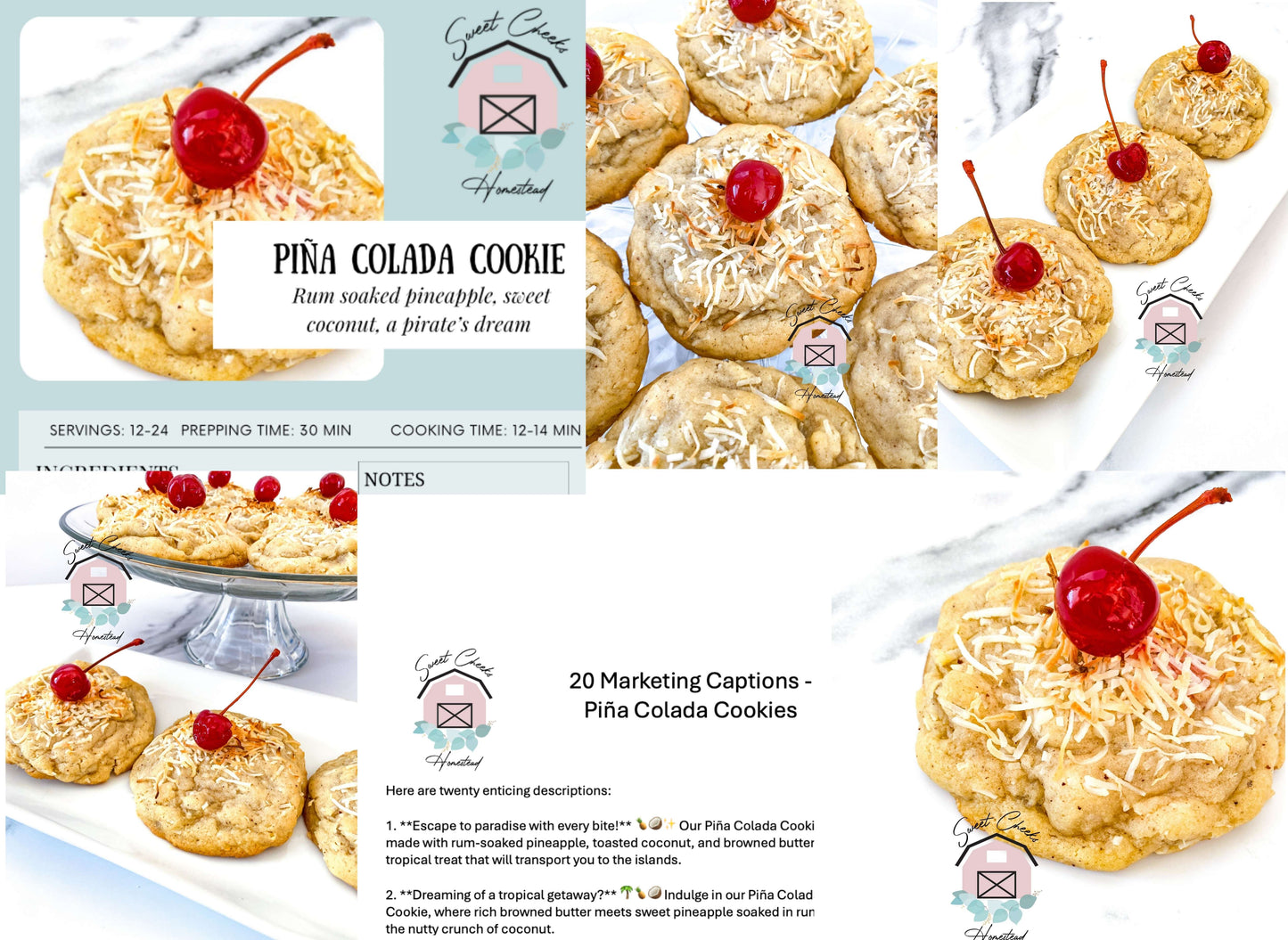 Piña Colada Cookie Marketing Bundle