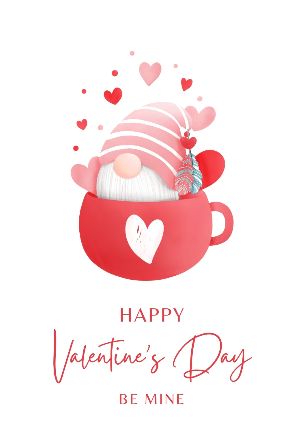 Valentine Gnome Mug Cookie Card
