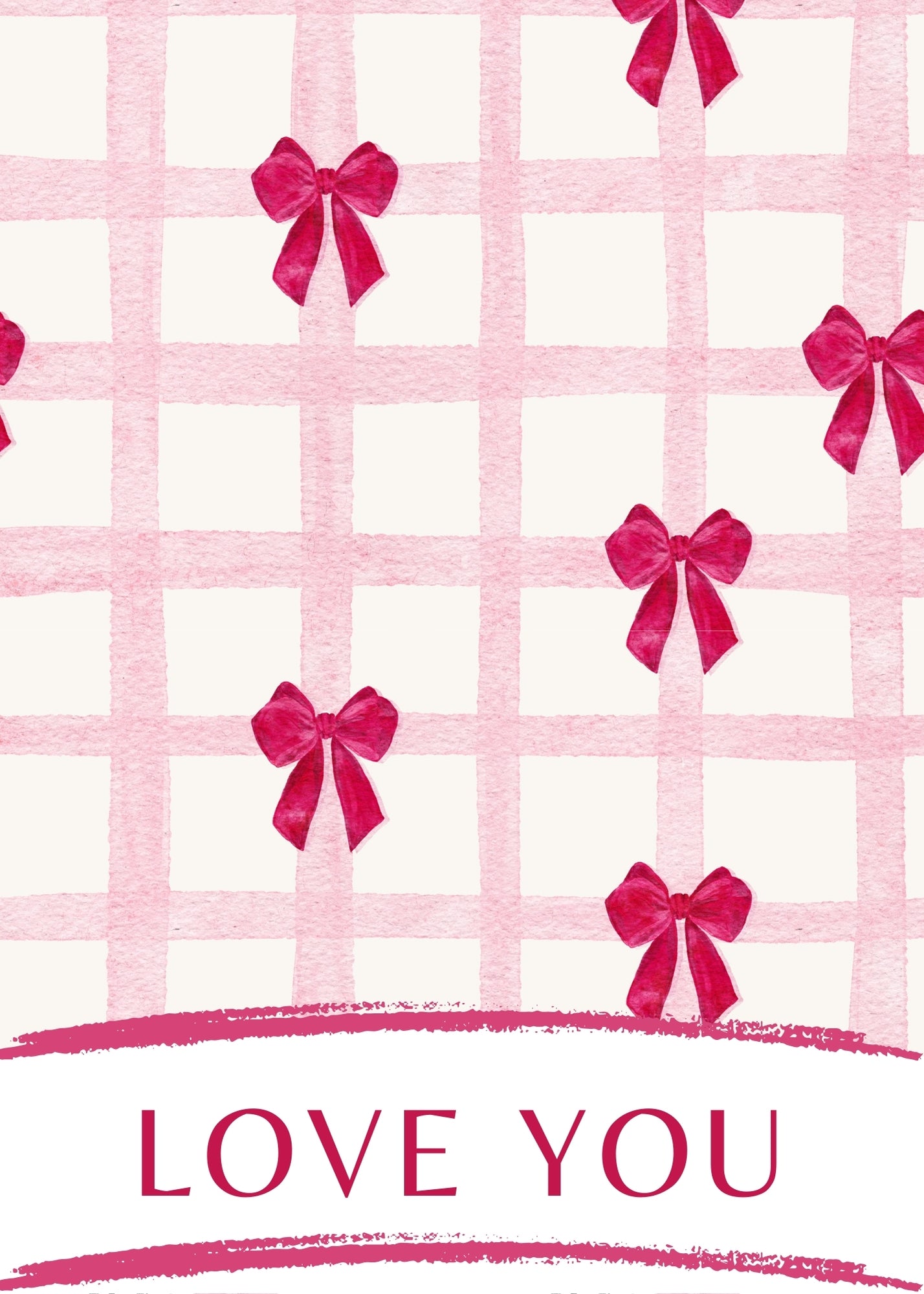 Pink Coquette - Valentine's Day - Cookie Card (Copy)