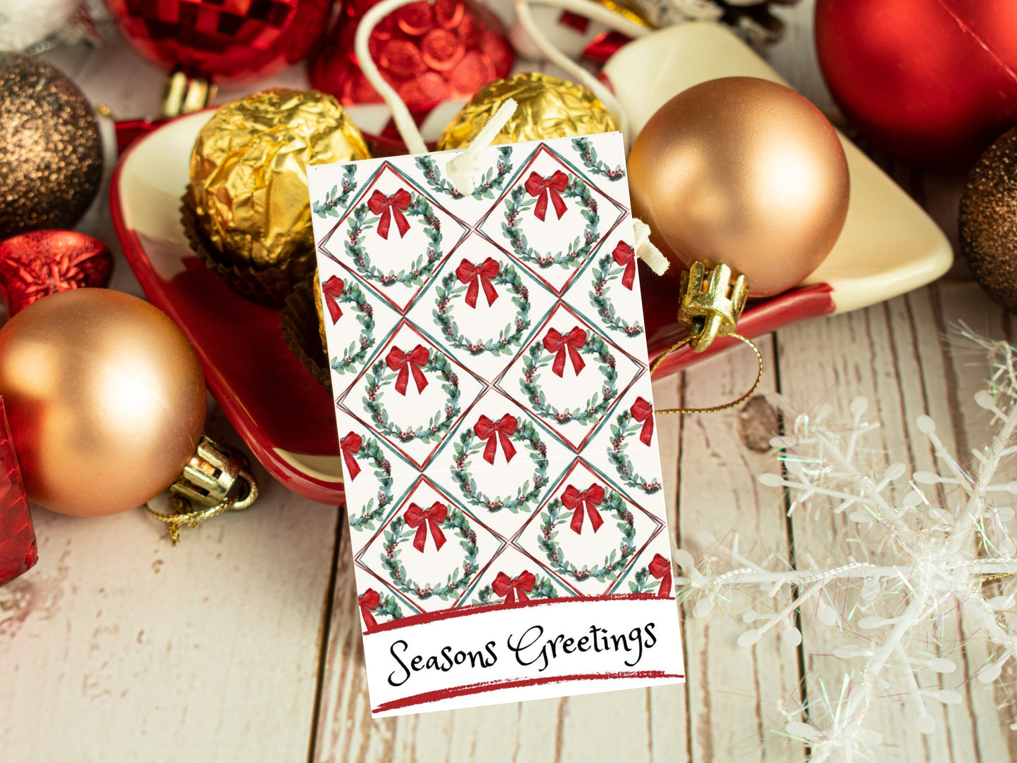 Christmas Wreath Cookie Gift Tag