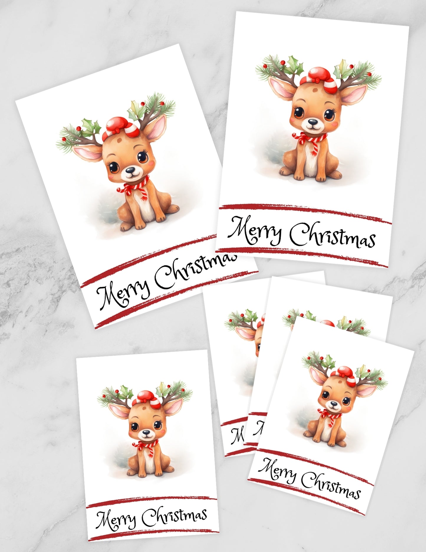 Reindeer Cookie Card