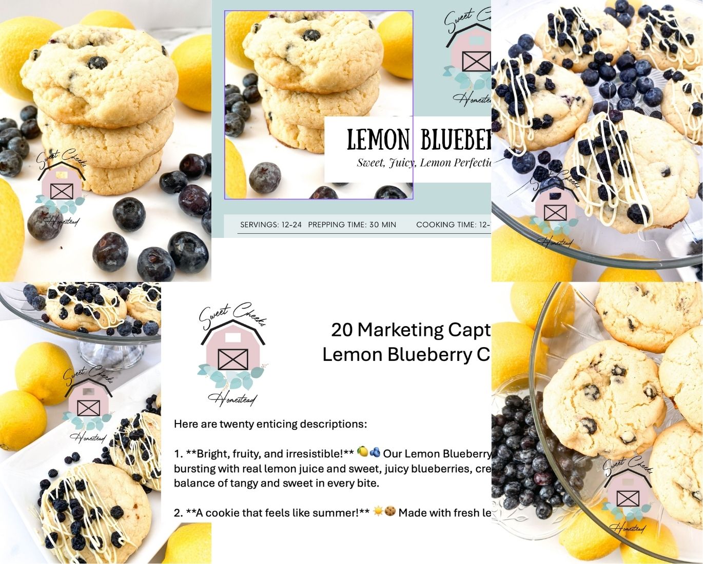 Lemon Blueberry Cookie Marketing Bundle