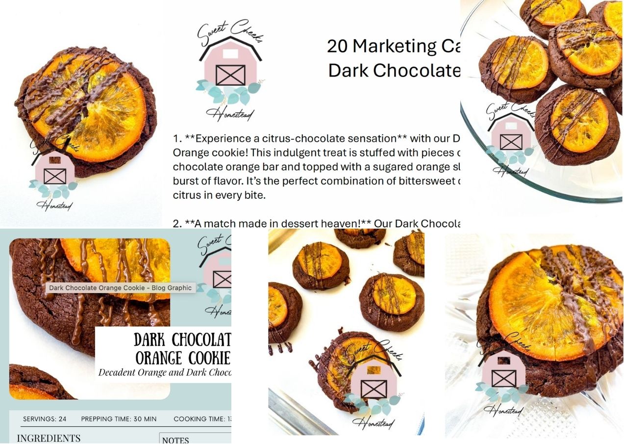 Dark Chocolate Orange Cookie Marketing Bundle