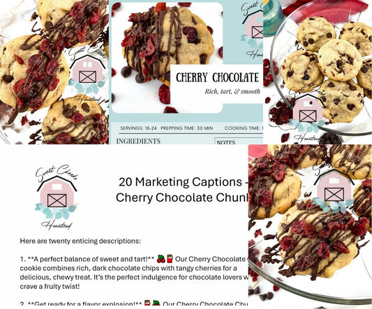 Cherry Chocolate Chunk Cookie Marketing Bundle