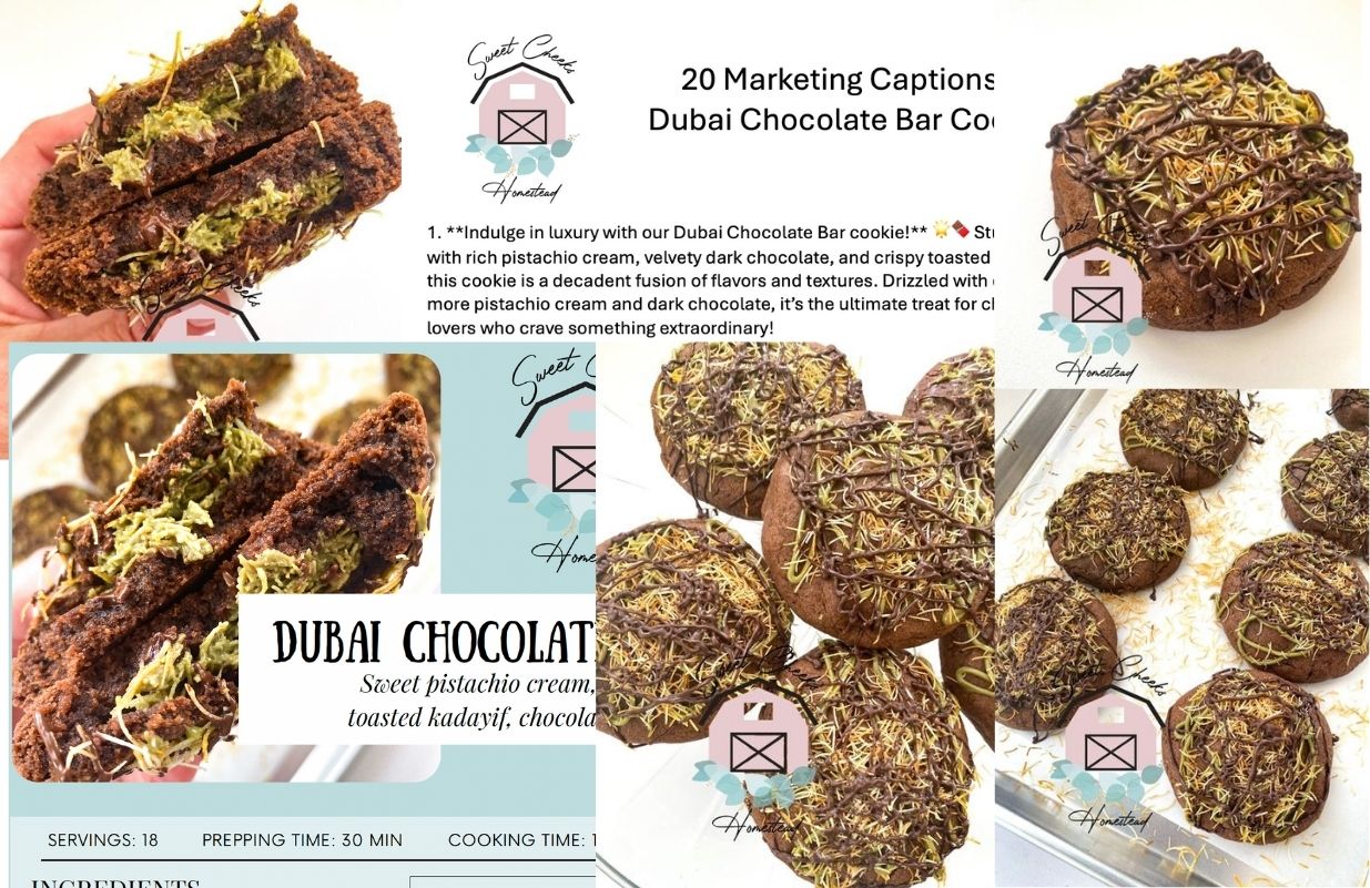 Dubai Chocolate Bar Cookie Marketing Bundle