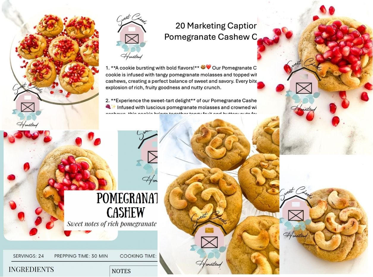 Pomegranate Cashew Cookie Marketing Bundle