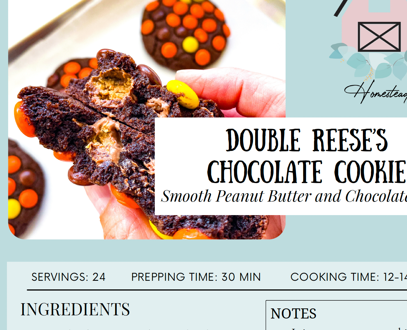 Double Reese's Chocolate Cookie Marketing Bundle