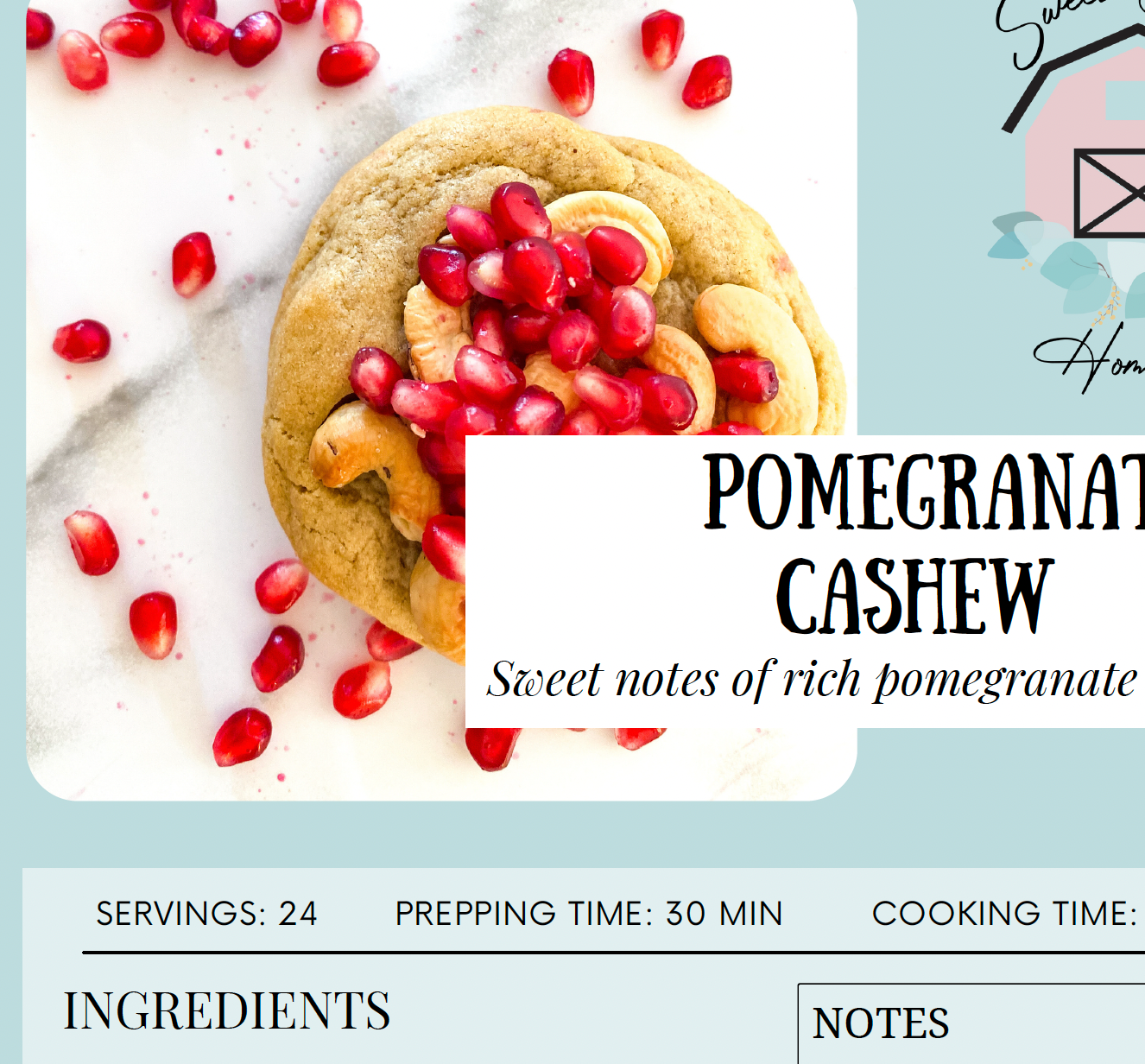 Pomegranate Cashew Cookie Marketing Bundle