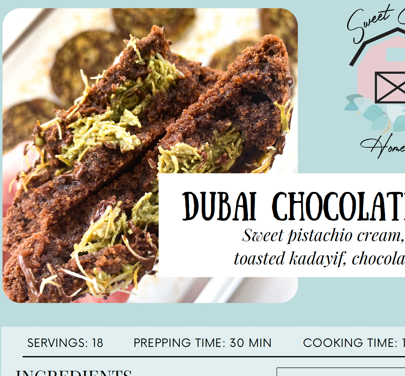 Dubai Chocolate Bar Cookie Marketing Bundle