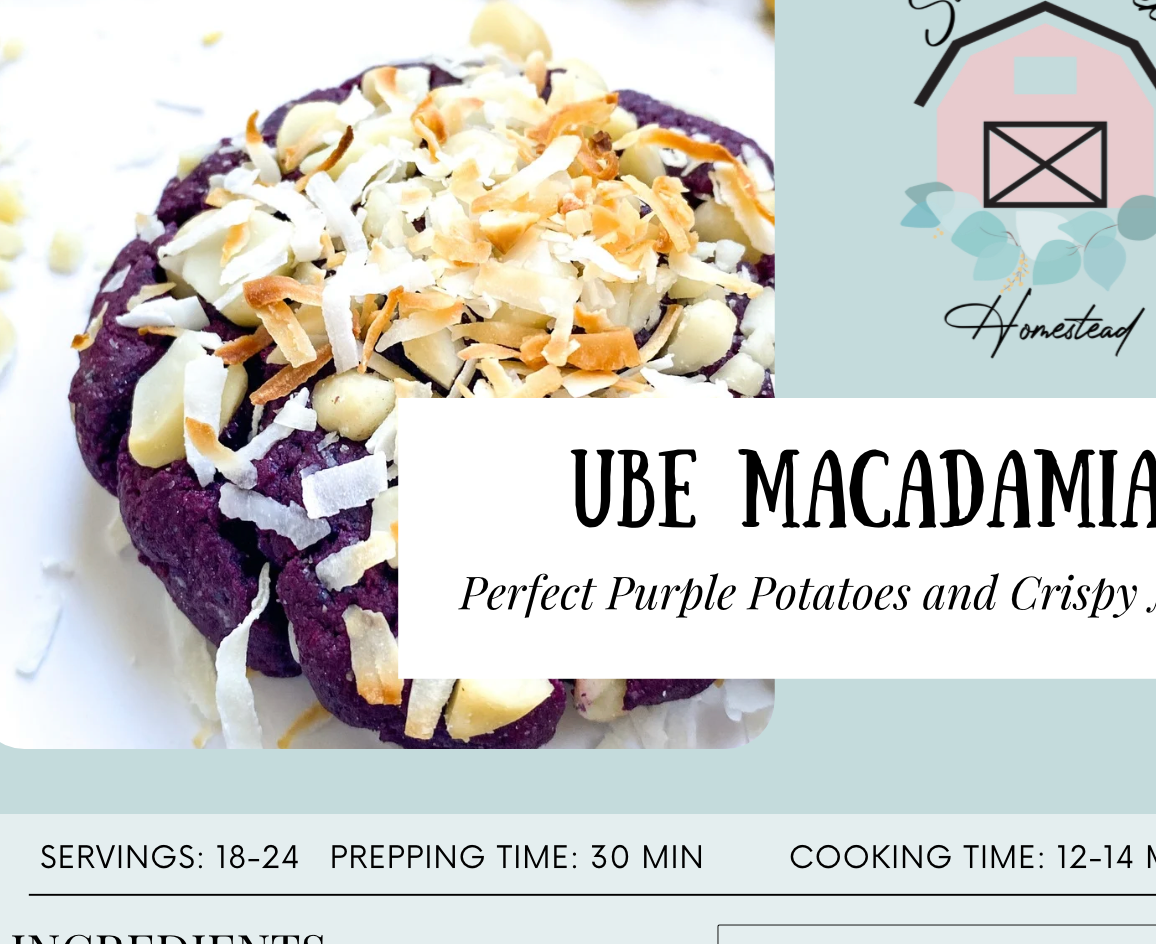 Ube Macadamia Cookie Recipe