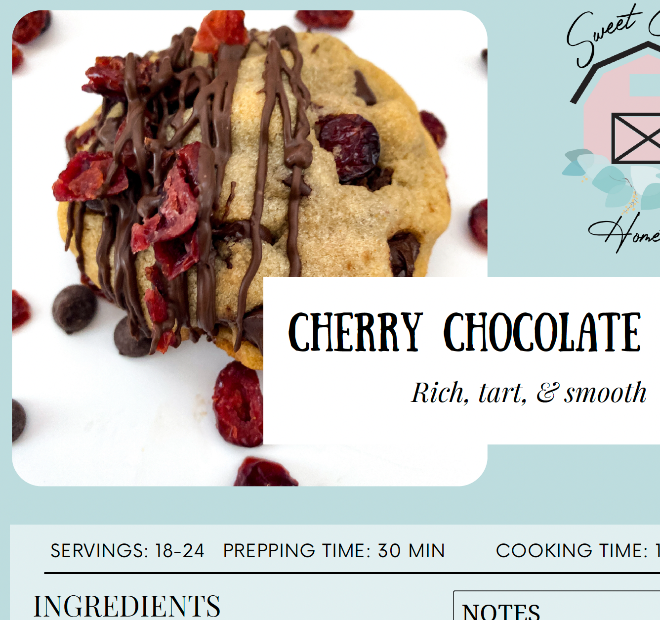 Cherry Chocolate Chunk Cookie Marketing Bundle