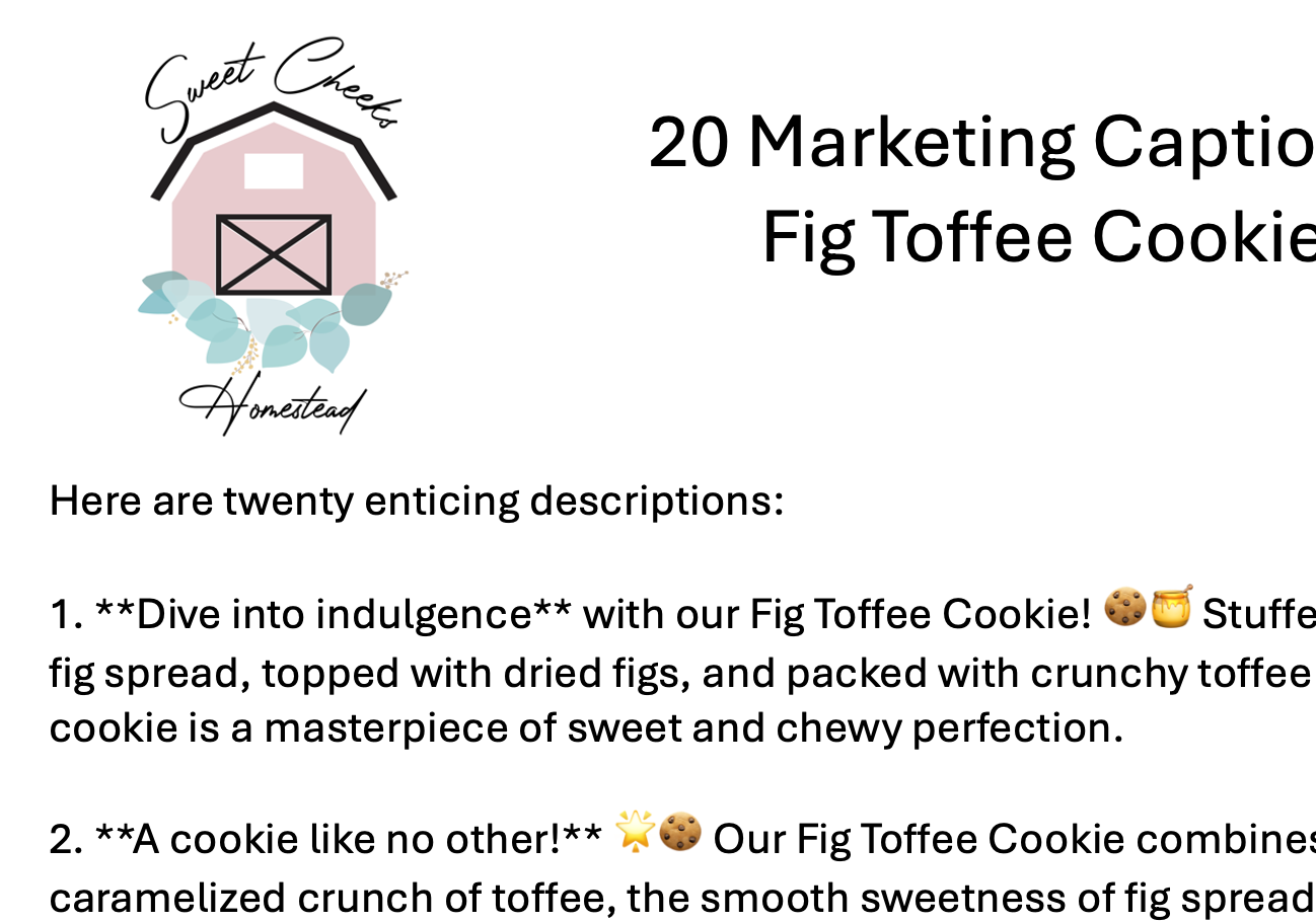 Fig Toffee Cookie Marketing Bundle