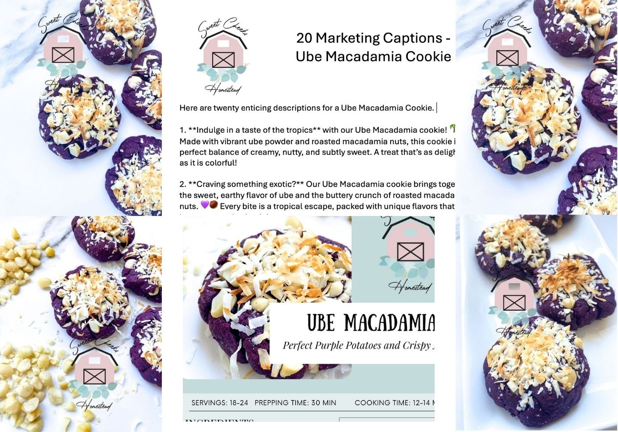 Ube Macadamia Cookie Marketing Bundle